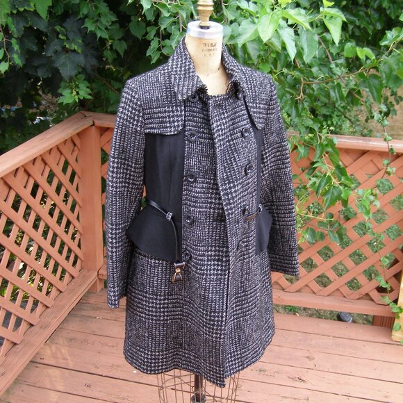 size 8/M Betsey Johnson Wool Blend Dress Coat w/Belt - Picture 8 of 16